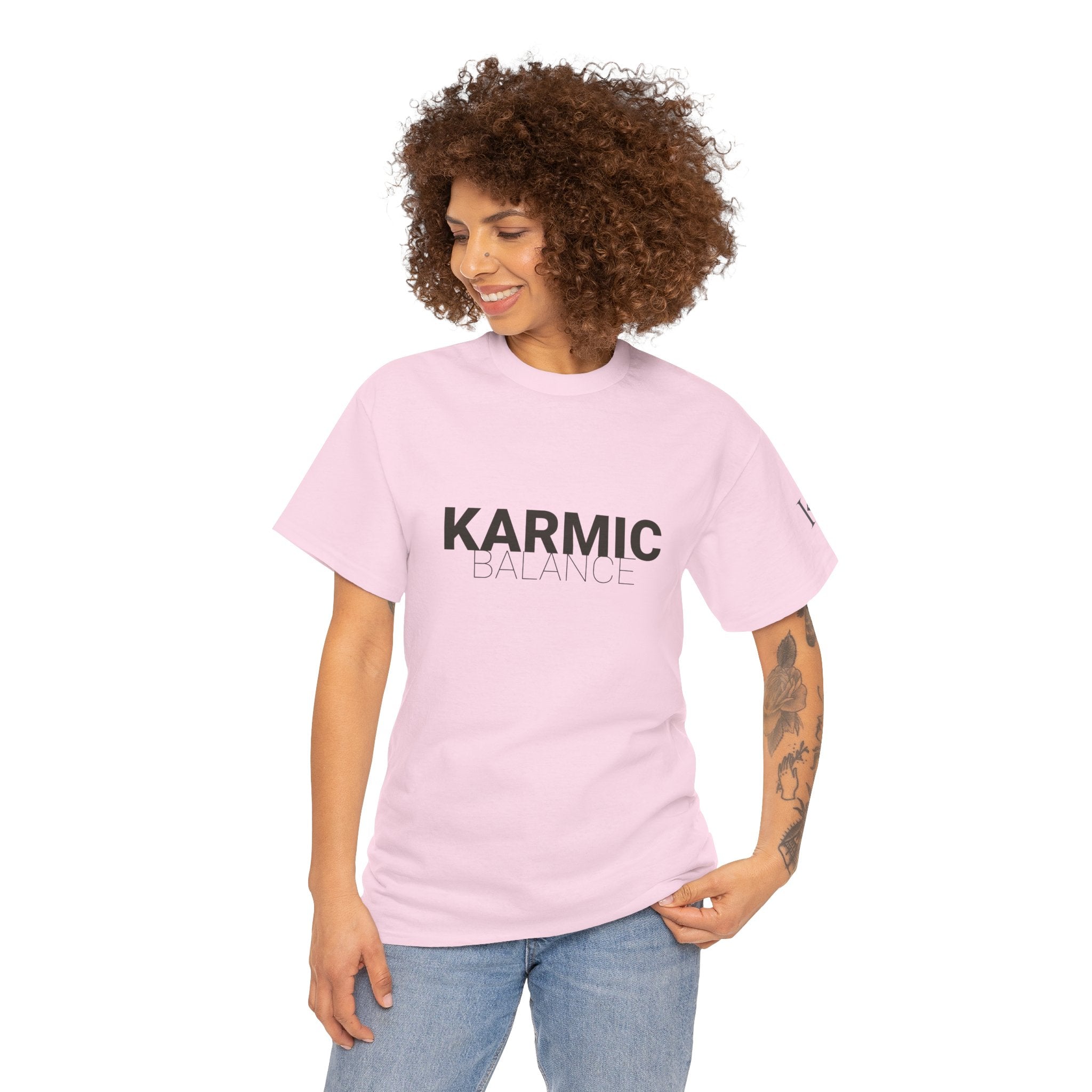 KARMIC Balance Tee — Minimalist Spiritual Graphic T-Shirt