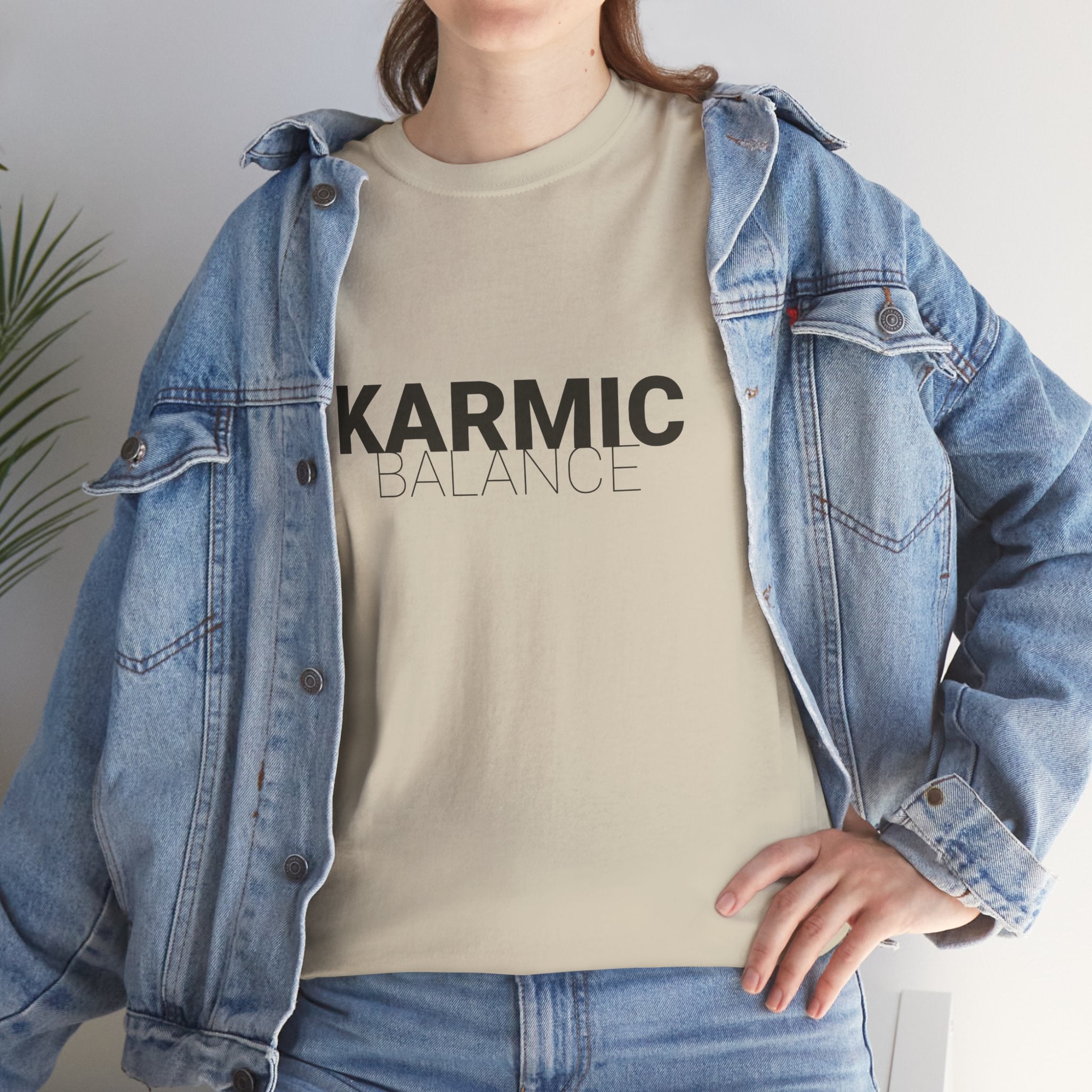 KARMIC Balance Tee — Minimalist Spiritual Graphic T-Shirt