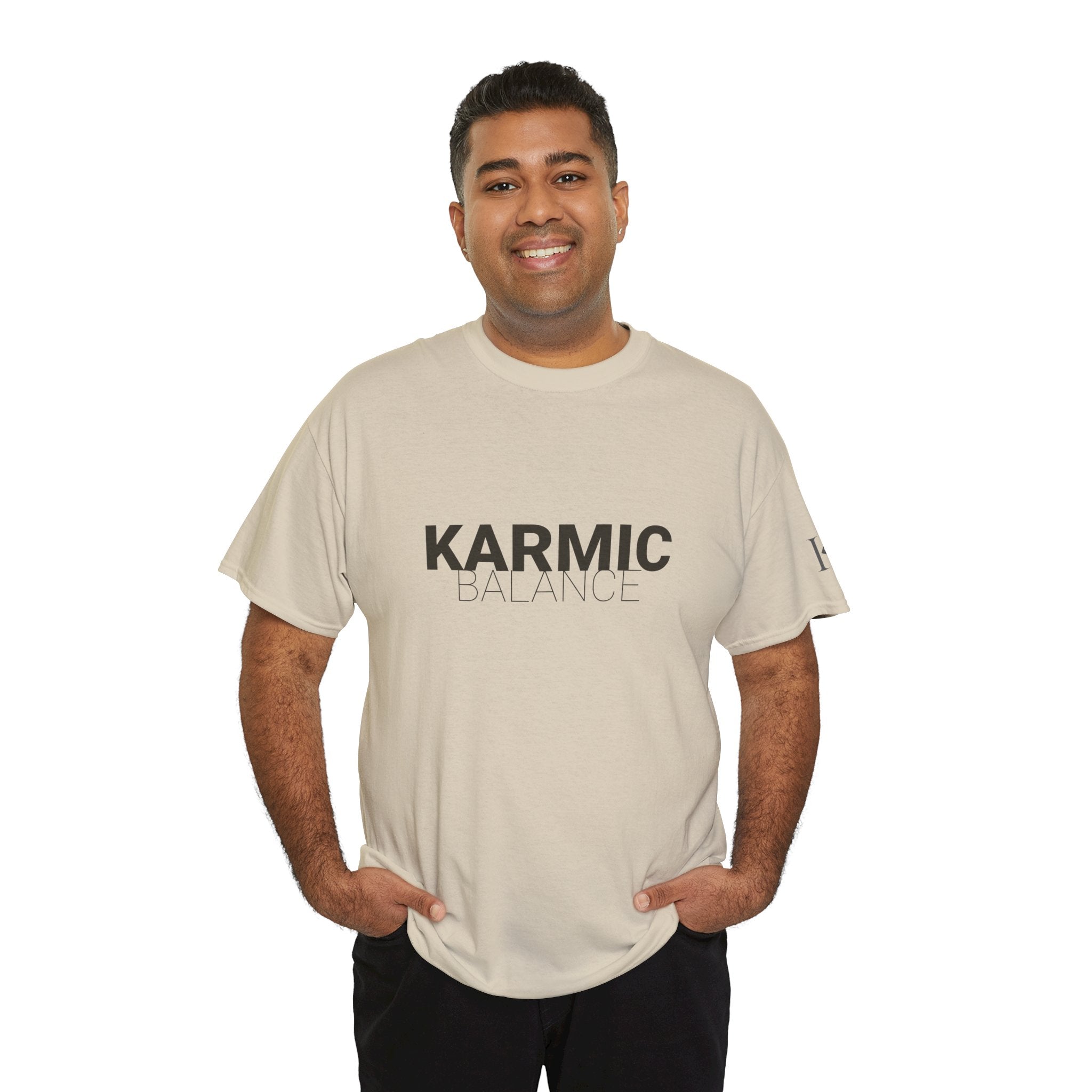 KARMIC Balance Tee — Minimalist Spiritual Graphic T-Shirt