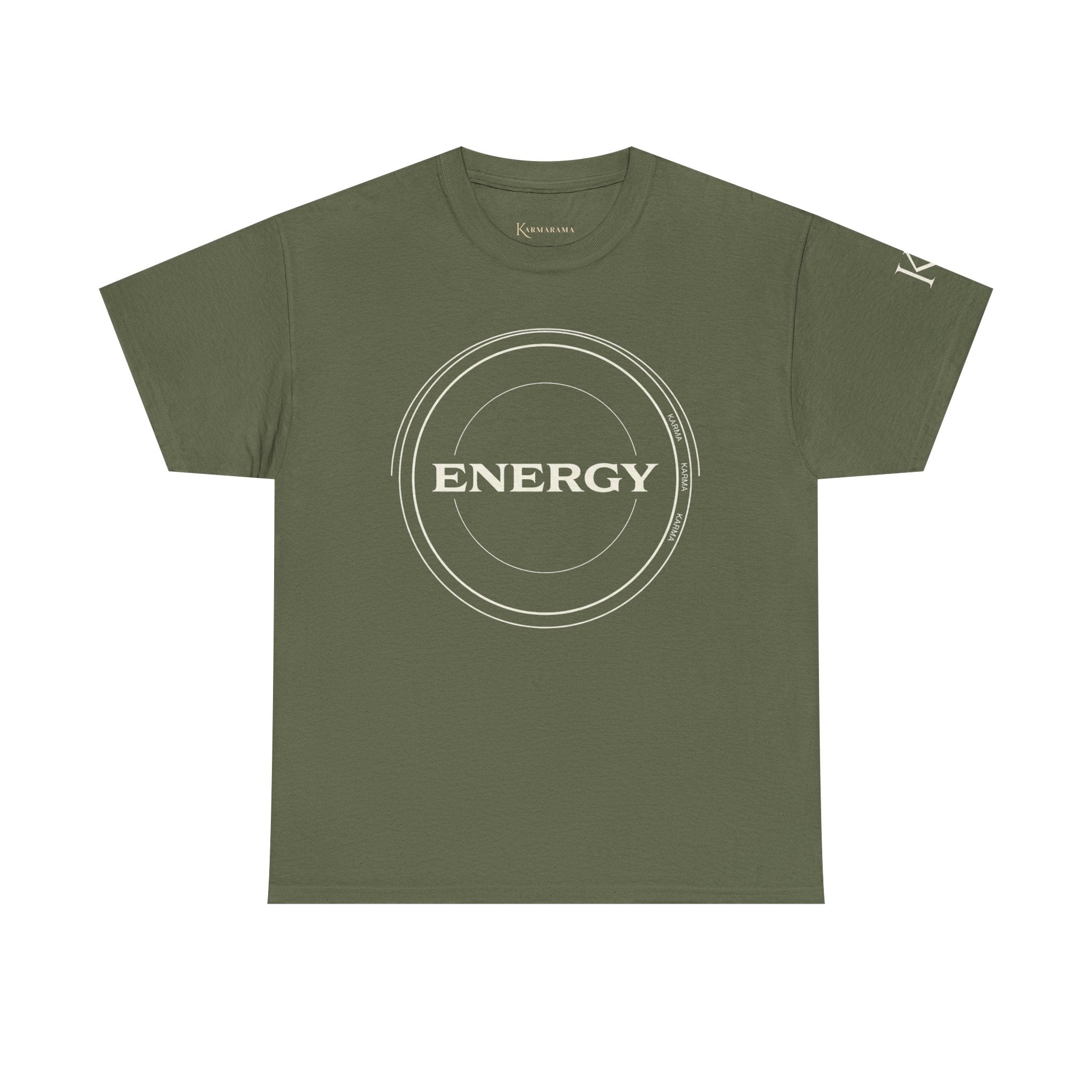 Karmarama 'Karma' Quote "ENERGY RETURNS" Unisex T-Shirt — Inspirational Graphic Tee
