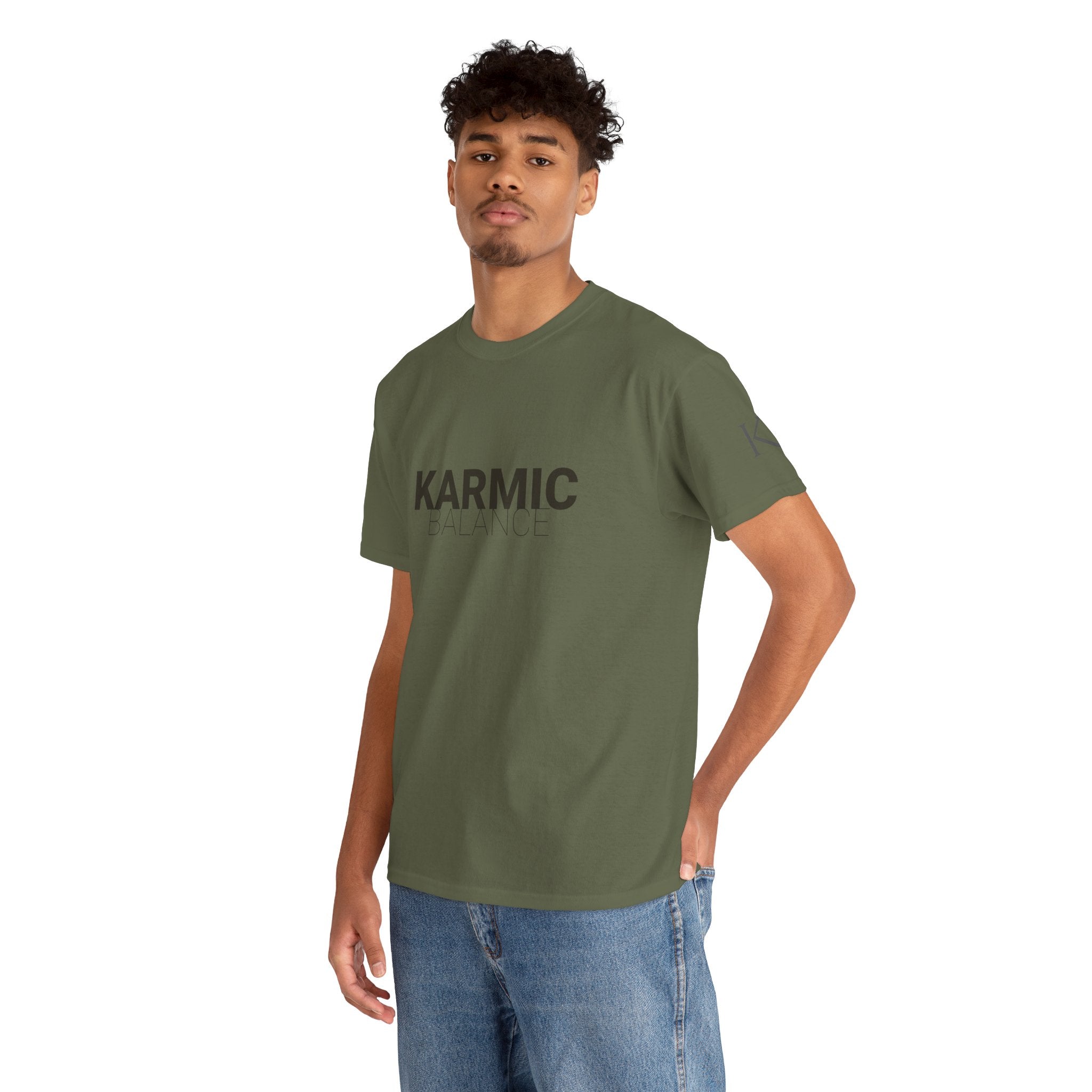 KARMIC Balance Tee — Minimalist Spiritual Graphic T-Shirt