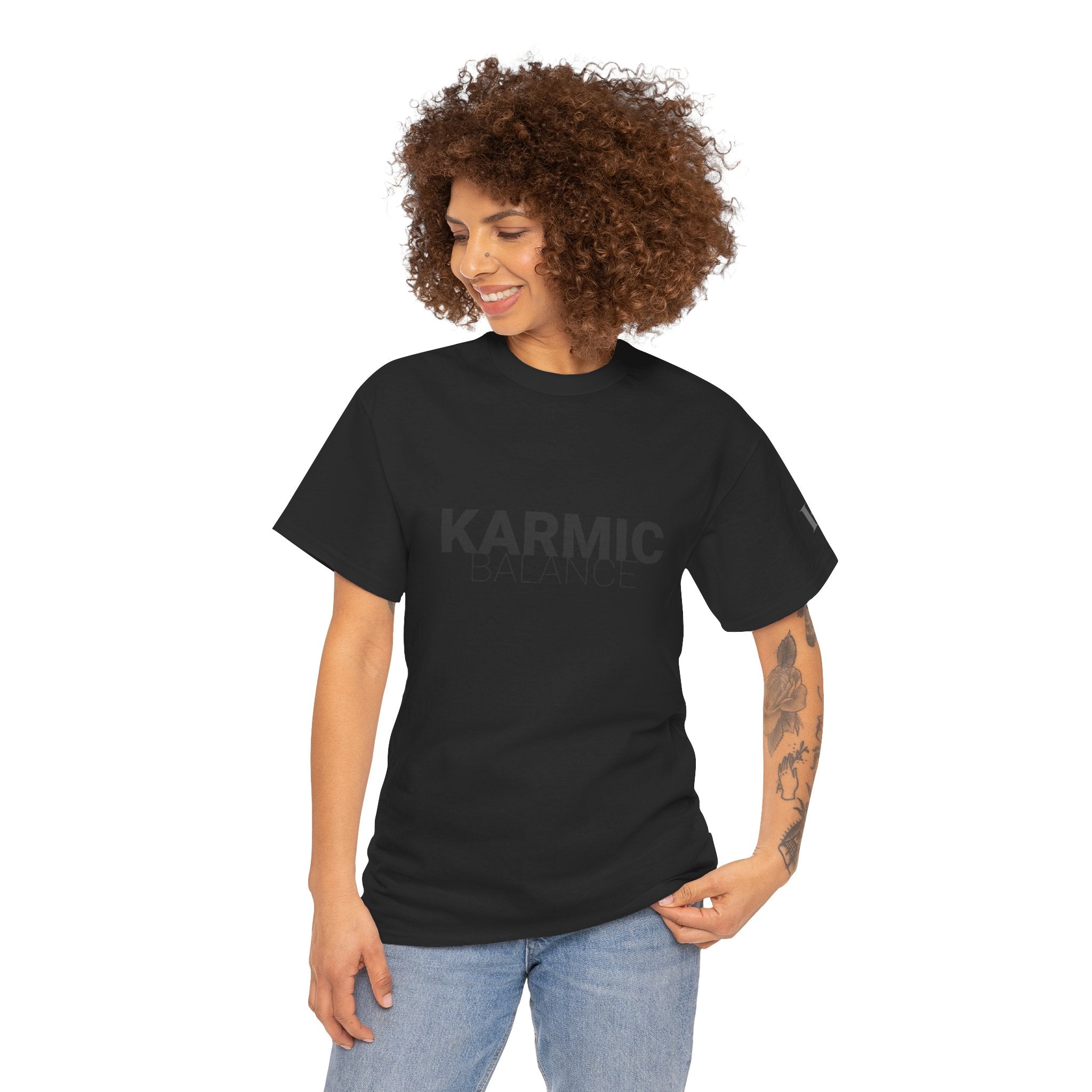 KARMIC Balance Tee — Minimalist Spiritual Graphic T-Shirt