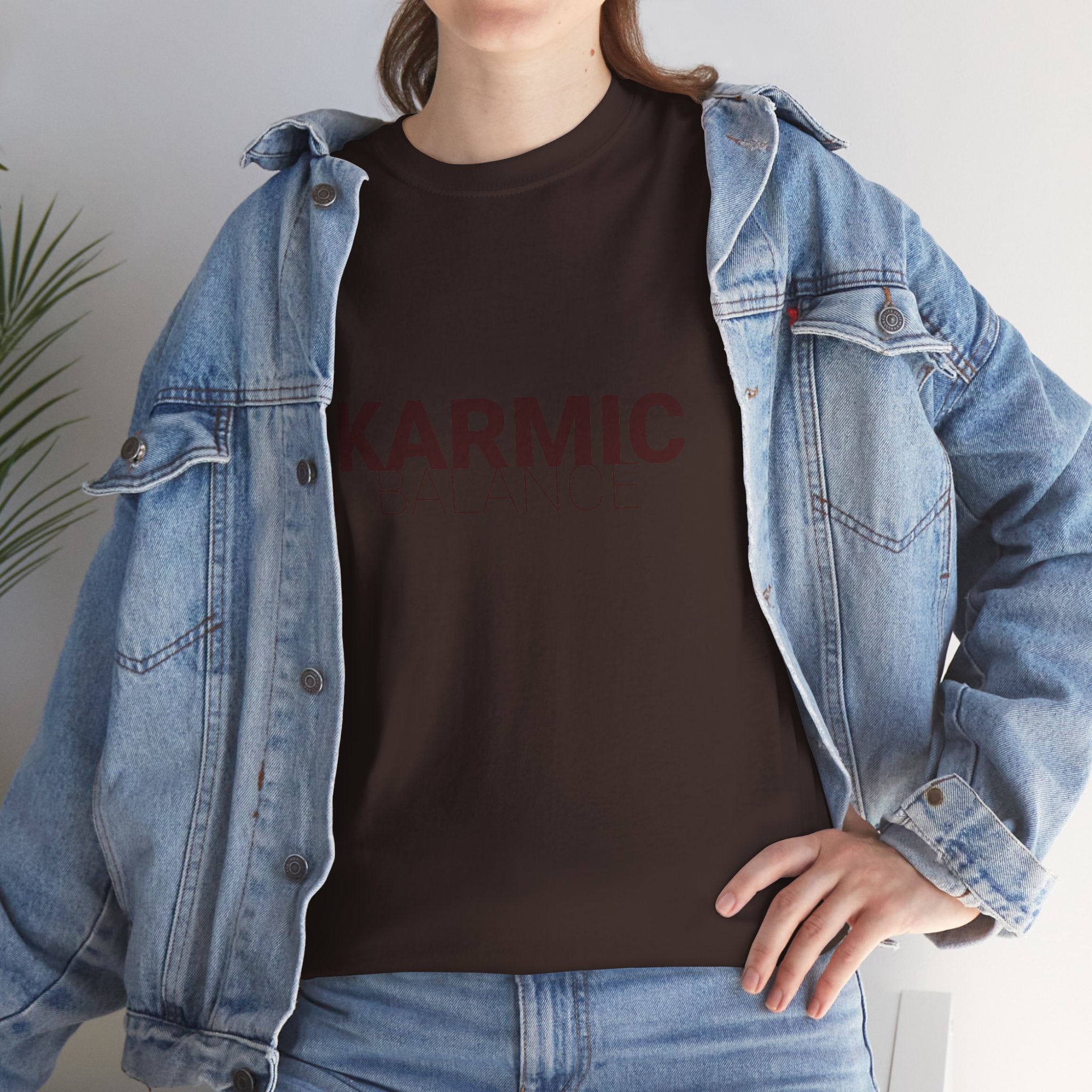 KARMIC Balance Tee — Minimalist Spiritual Graphic T-Shirt