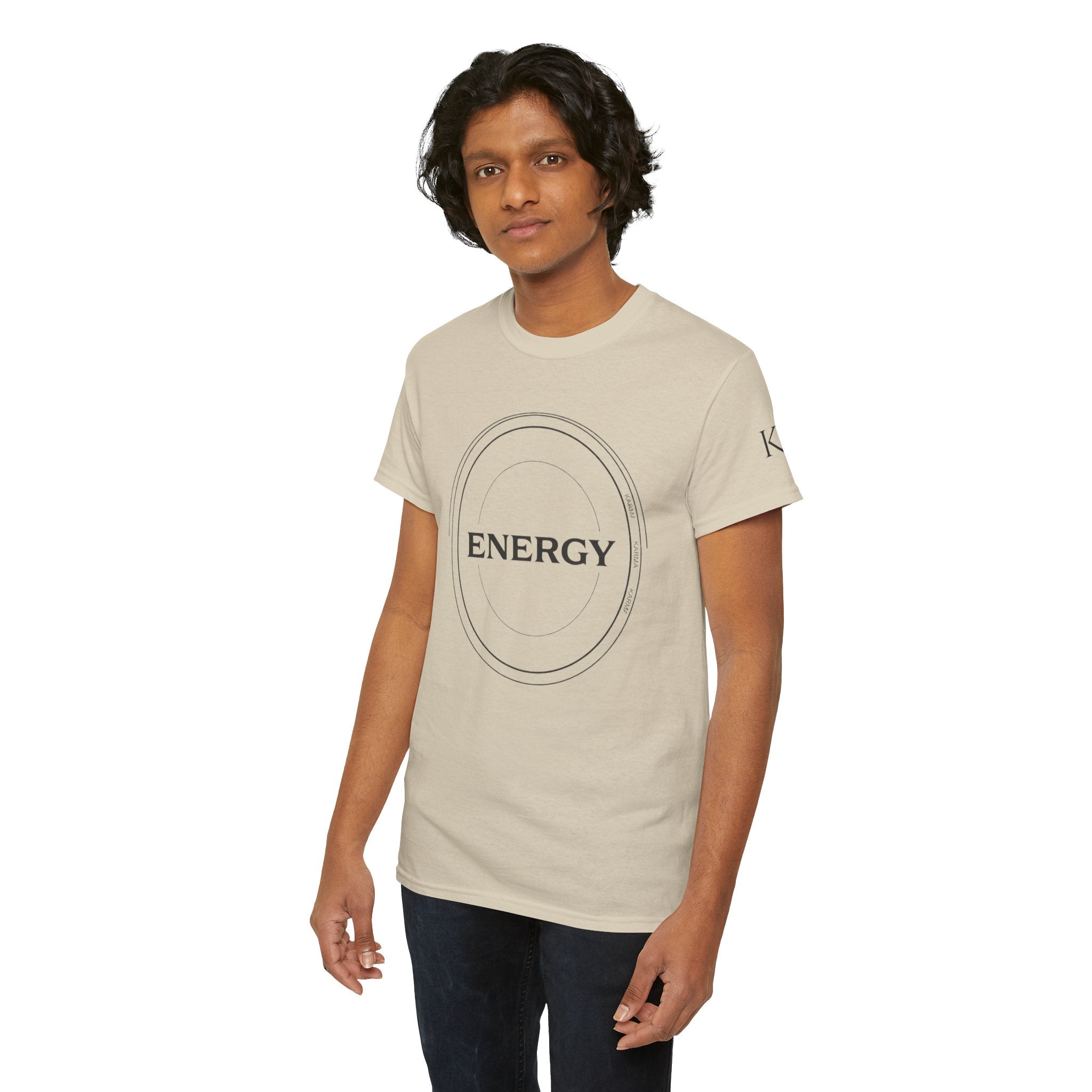 Karmarama 'Karma' Quote "ENERGY RETURNS" Unisex T-Shirt — Inspirational Graphic Tee