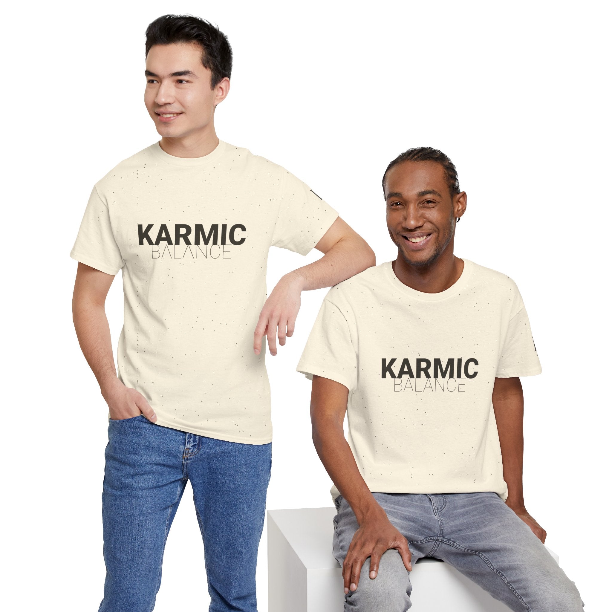 KARMIC Balance Tee — Minimalist Spiritual Graphic T-Shirt
