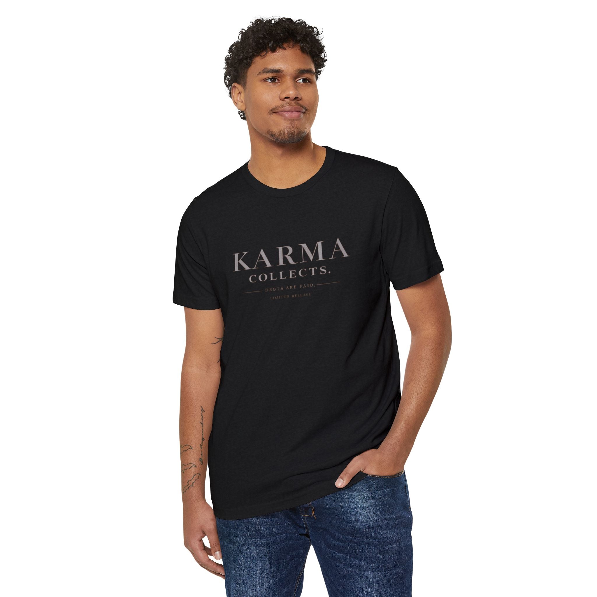 KARMARAMA 'Karma Collects. Debts Are Paid' Eco Organic Cotton T-Shirt