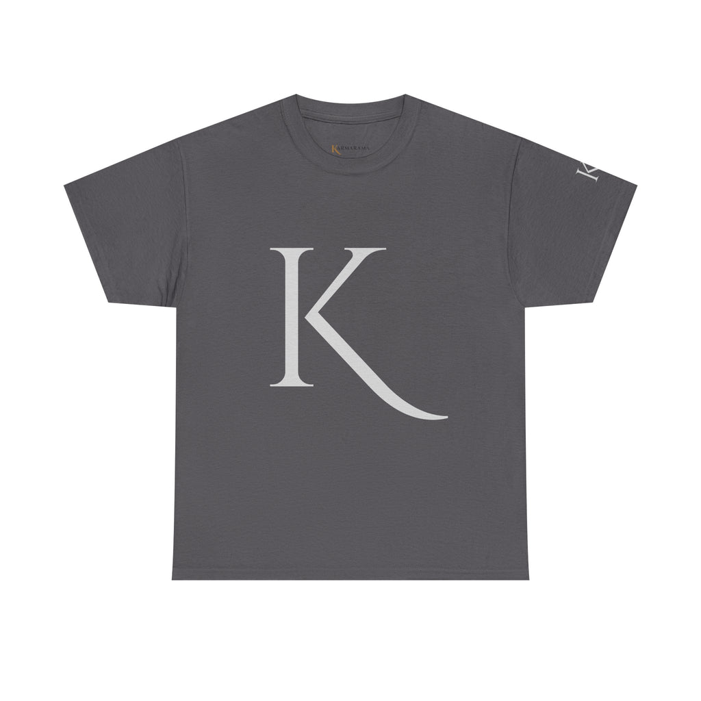 Monogram 'K' Cotton Tee — Minimalist KARMARAMA Logo T-Shirt