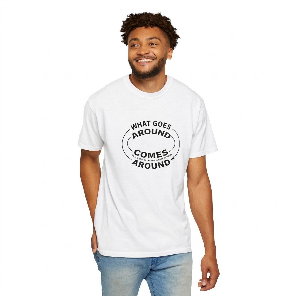 What Goes Around Comes Around T-Shirt — KARMARAMA Mindful Karma Tee