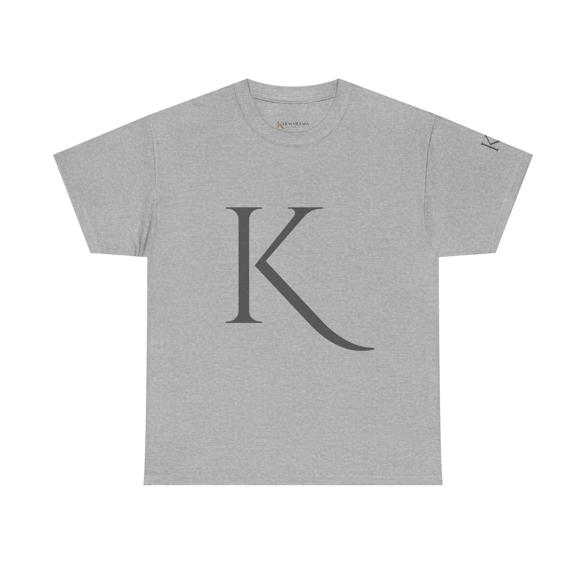 Monogram 'K' Cotton Tee — Minimalist KARMARAMA Logo T-Shirt