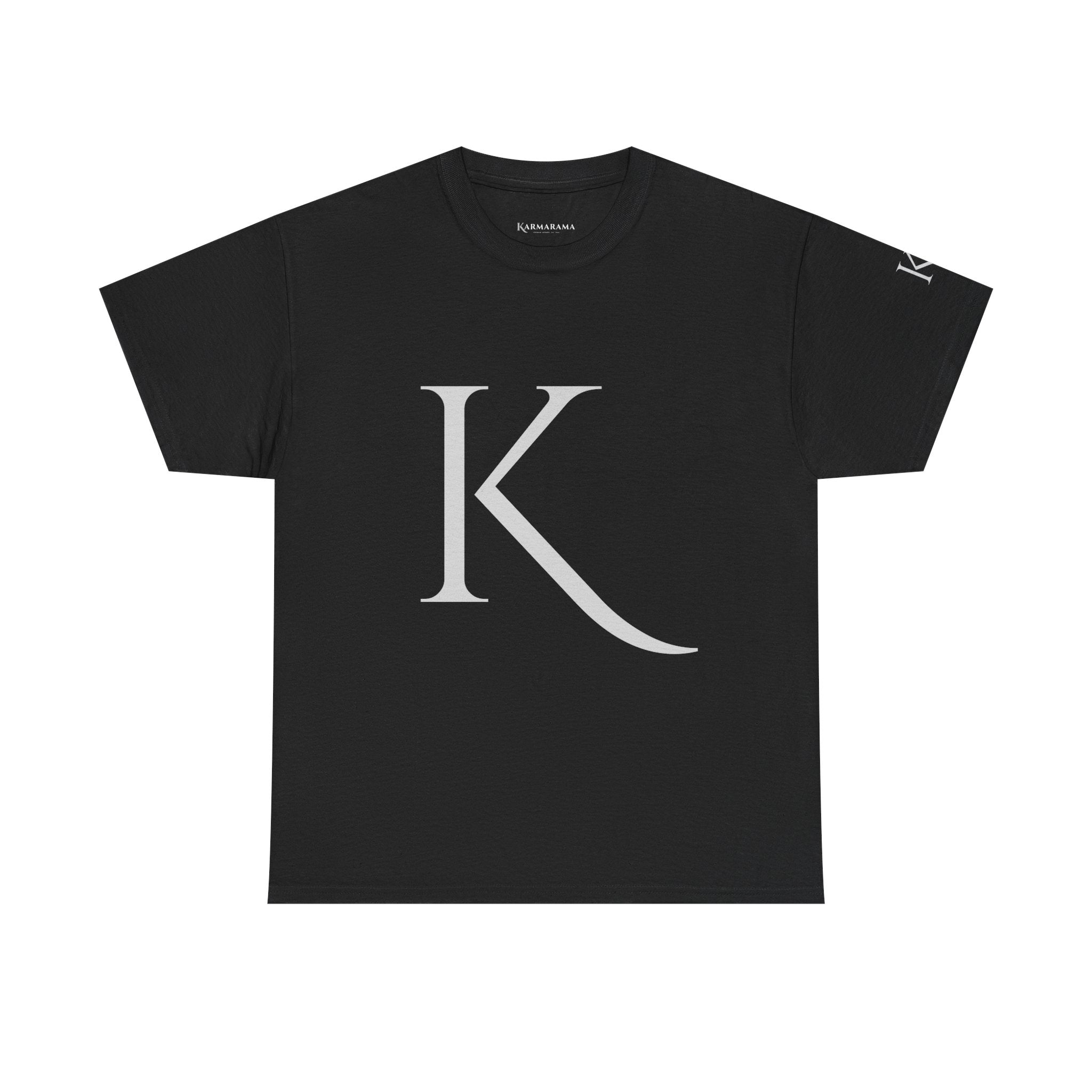 Monogram 'K' Cotton Tee — Minimalist KARMARAMA Logo T-Shirt