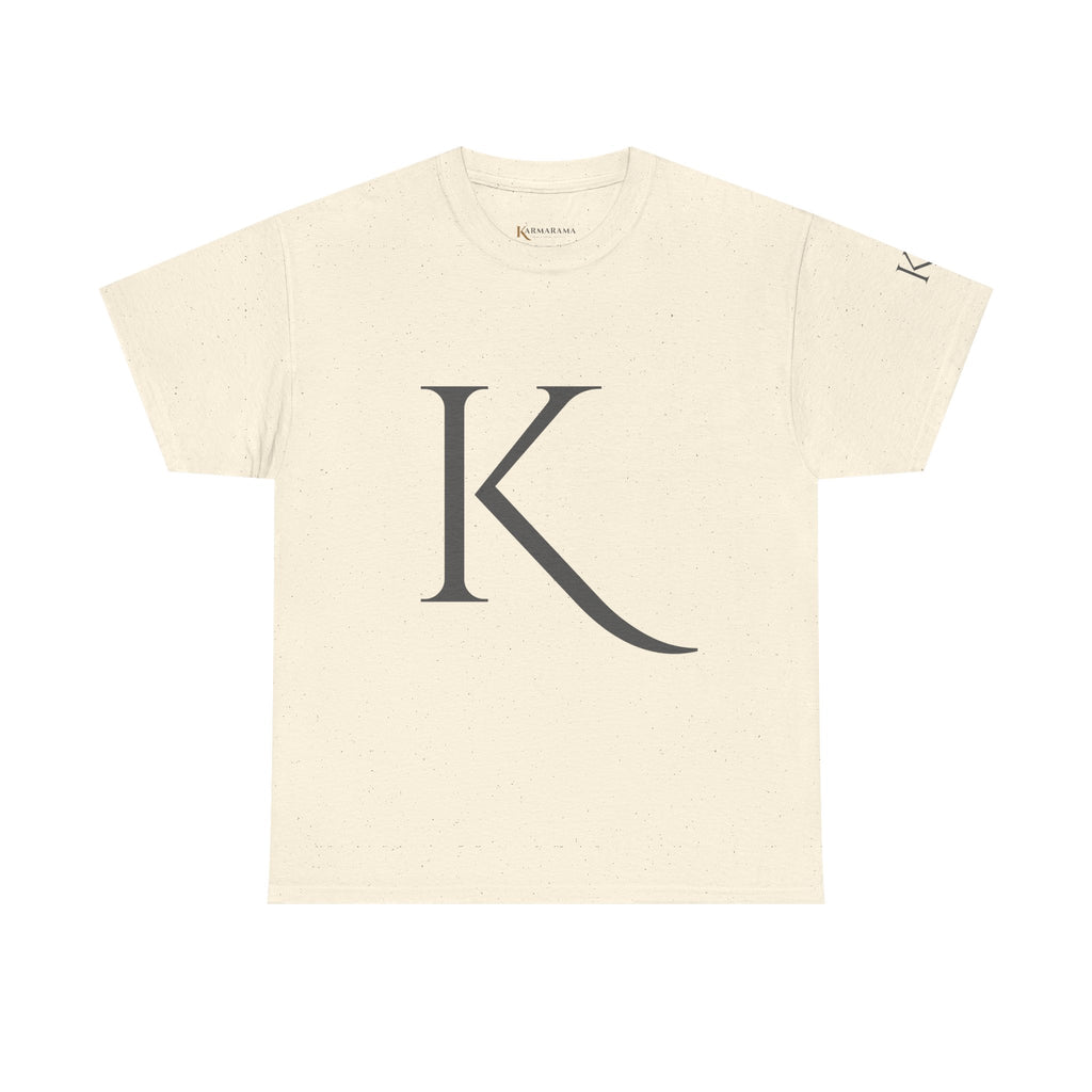 Monogram 'K' Cotton Tee — Minimalist KARMARAMA Logo T-Shirt