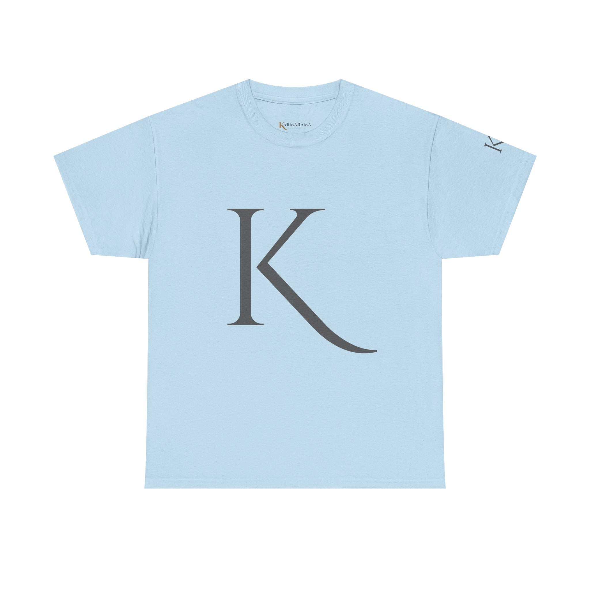 Monogram 'K' Cotton Tee — Minimalist KARMARAMA Logo T-Shirt