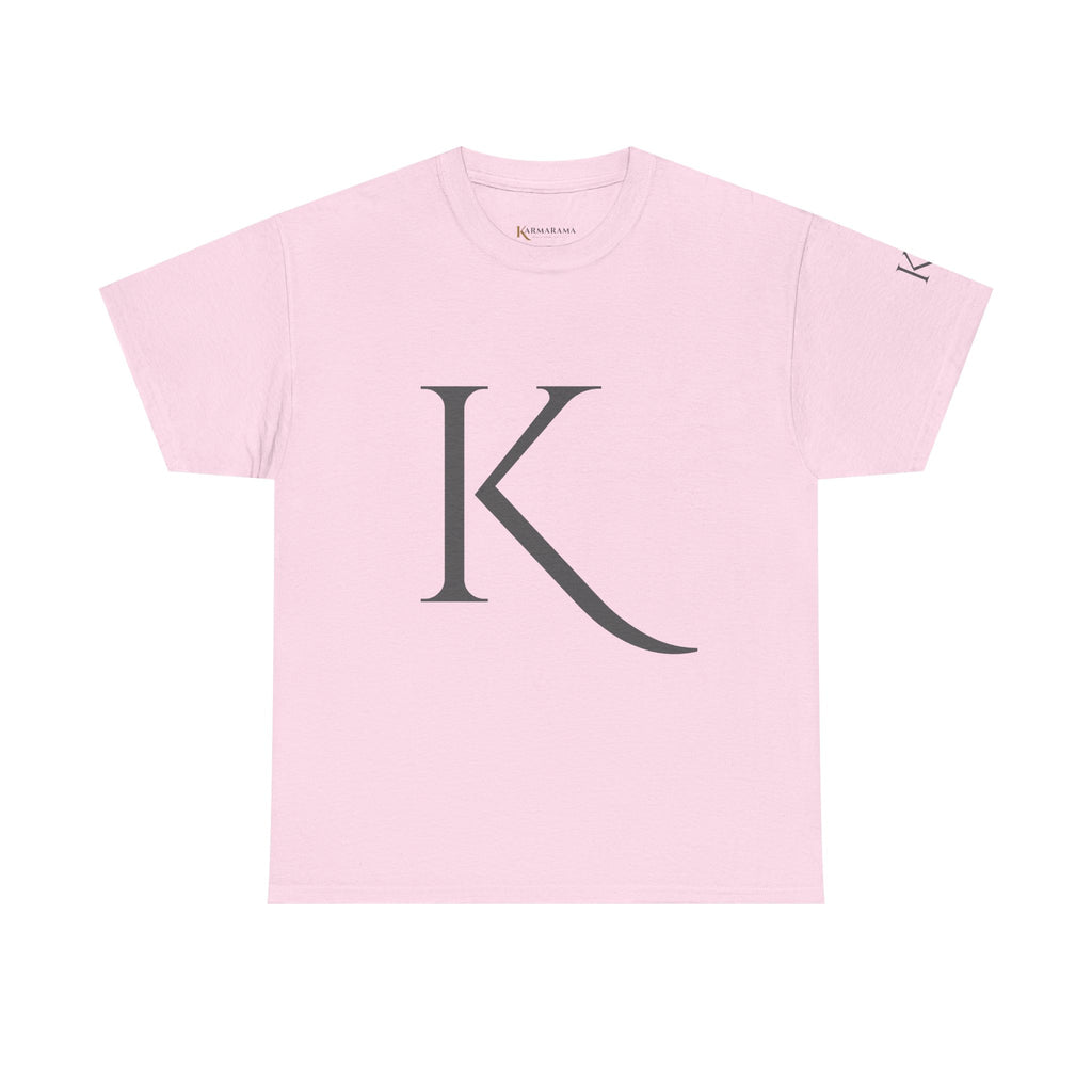 Monogram 'K' Cotton Tee — Minimalist KARMARAMA Logo T-Shirt