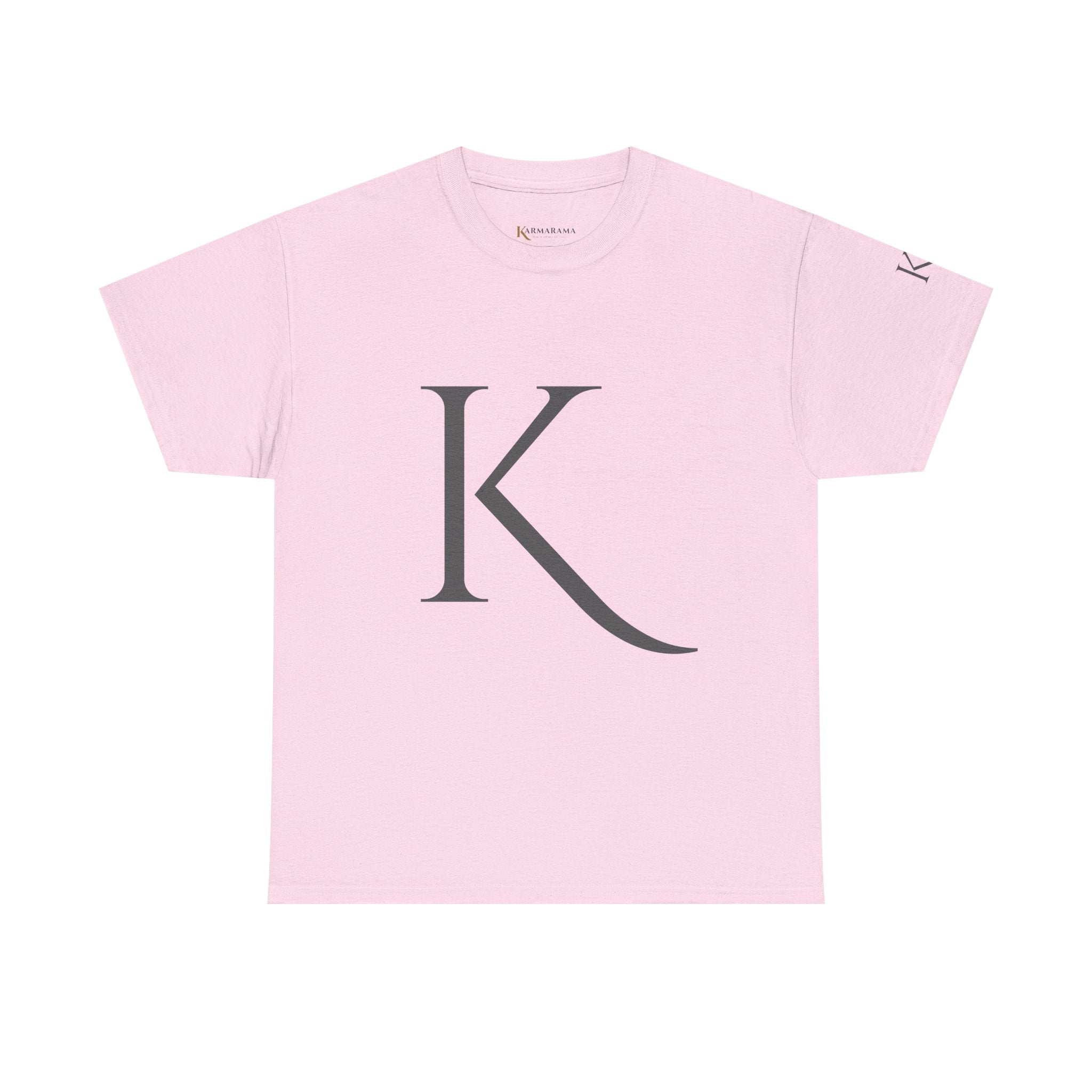 Monogram 'K' Cotton Tee — Minimalist KARMARAMA Logo T-Shirt